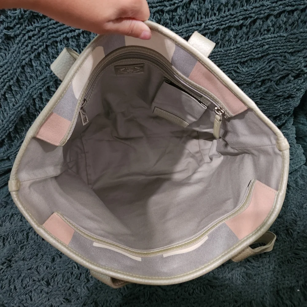 Sold Elsewhere- Bally Canvas Tote With Leather Trim - Picture 9 of 16